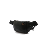 Hamlin Atera Waistbag Pria Casual Fashion Style Elegan Large Storage Material Leather ORIGINAL - Bla
