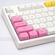 Cute Pink Ice Cream Keycaps for Gaming XDA Fresh PBT Mechanical Keyboard Compatible with IKBC NingZh