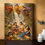 7 Angels Poster MDF Wall Decoration Painting Style
