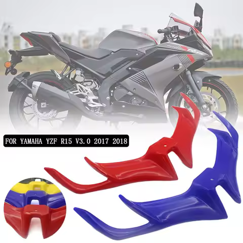 Motorcycle Front Fairing Winglet Wing Cover Trim For YAMAHA R15 V3 2017 2018 2019 2020 Shark Fin Bea