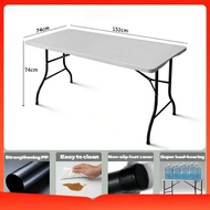 Folding Table Outdoor Portable Plastic Desk Simple Rectangular Chair Stall Long Bar Home Dining Tabl