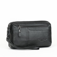 [Msia Stock] Mens Leather Clutch Bag Handcarry Bag With String Beg Lelaki Kulit Lembu