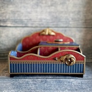 紅色桌面收納架，餐巾架，收納架，歐式經典風格