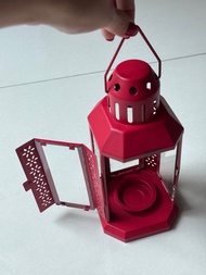 宜家傢俬 紅色 蠟燭台 Ikea 燭燈 燭台 candle holder lantern for tea candles