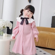 ADORE2112 AOG10001 : MIGUEL MINI SHIRT DRESS เดรสสีชมพู เดรสเด็ก ชุดเด็กออกงาน เดรสออกงาน เสื้อผ้าเด