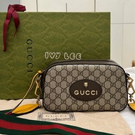 GUCCI 476467 綠紅綠織帶 經典老花虎頭相機包 斜背包  正品 二手精品