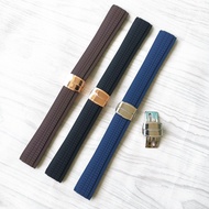 Lee's Strap 21mm Soft Rubber Silicone Watch Strap Suitable for Baida Purley 5164A/5167A Aquanaut Ser