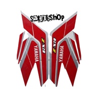 STIKER STRIPING LIS BODY MOTOR YAMAHA RXZ RX Z MERAH SILVER 1991 1992 91 92 HITAM