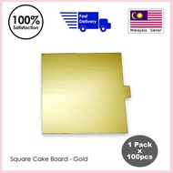 [My Baking Place] Mousse Cake Board (Square 5") Art Card Board Square Cake Board Gold 1pack x 100pcs