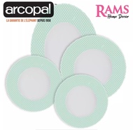 HOT🔥ARCOPAL 19PCS ROUND DINNER SET/SET PINGGAN YANG RINGAN HIDANGAN UNTUK 6 ORANG-VINTAGE DOTS GREEN