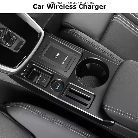 15W Car Wireless Charger For Audi A3 2021-2024 Smart Fast Charging Pad Armrest Box QC3.0 18W USB Cha