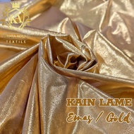 Kain Lame / Bahan Lame Tikar Import Rajut / Kain Sequin/ Kain Lame Kertas Roko Warna Emas & Perak Le