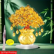 2d Flat, 2d Flat Acrylic Decorative With Base, Size 15x14cm/5.9in X 5.5in, Suitable For Home, Office