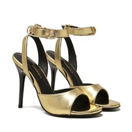 Heels VVS gold simple 10cm leathers heels kasut perempuan shoes women