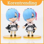 Charming Rem Pvc Figure Set Six Q Version Kimono Models From Re Zero Starting Life In World Another