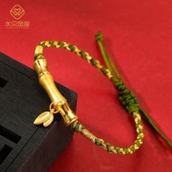 Women man diy charm gold 916 Bamboo Elbow /Bamboo DIY Bracelet emas 916