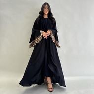 [Free Shipping COD]Abaya murah Stylish leopard print abaya dress abaya dress satin abaya dress malay
