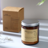 [200g]Soy Wax Classic Brown Glass Jar Scented Candle Aromatherapy Aroma Sensation