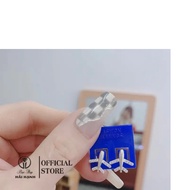 HHJ airplane-shaped silver earrings
