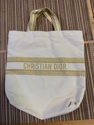 Dior beauty tote bag 金色帆布袋