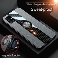 Cho Samsung Galaxy M51 Trường Hợp họa tiết vải Nhẫn Chủ Cứng Bìa Ốp viền điền thoại mềm Vải Ốp điện