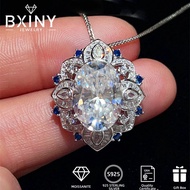 BXINY Luxury 5CT/8CT Oval Cut Moissanite Pendant Necklace S925 Silver Certified Diamond for Women We