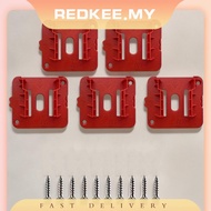 [Redkee.my] 5pcs Battery Holder Wall Mount Storage Holder for Milwaukee M18 18V Battery
