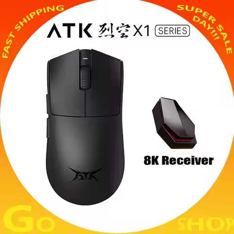 New ATK X1 V2 Ultimate 2.0 Mouse Wireless Paw3950 Utrla 54g Lightweight 750ips 0.163ms Low Latency 6
