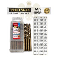 HITMAX (3mm - 7.5mm) M3 HSS TWIST DRILL BIT/INDUSTRY GRADED METAL DRILL BIT/MATA TEBUK BESI