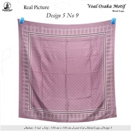Jilbab Segi Empat Premium Voal Osaka Motif 5 Metal Logo by Umama Scarf Hijab Kerudung
