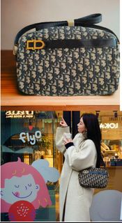 Dior 藍花相機包 日本中古店購入 Rank A