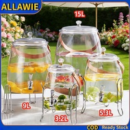 3.2L/5.3L/9L/15L/25L Large-Capacity Cold Drink Dispenser with Tap and Stand Fruit Tea Beverage Dispe