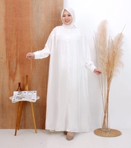 Gamis Putih Jumbo Ld 130 Cm Dan Ld 145 Cm Model Polos Kekinian