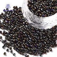 1pound 12/0 Glass Seed Beads Iris Round Colorful 2mm Hole: 1mm 30000pcs/pound