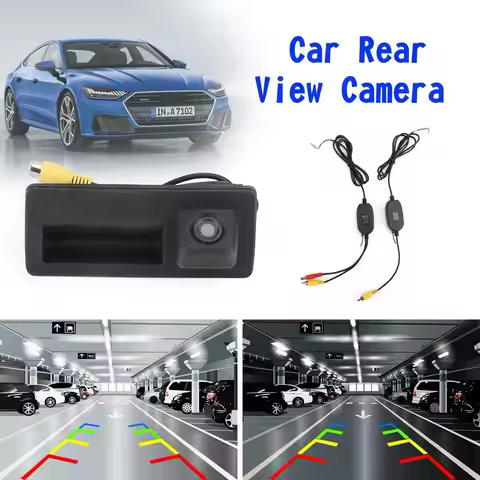 Wireless Car Rear View Handle Camera Fit for A3 A4 A4L S4 A5 S5 Q3 Q5 A6 A7 A8#