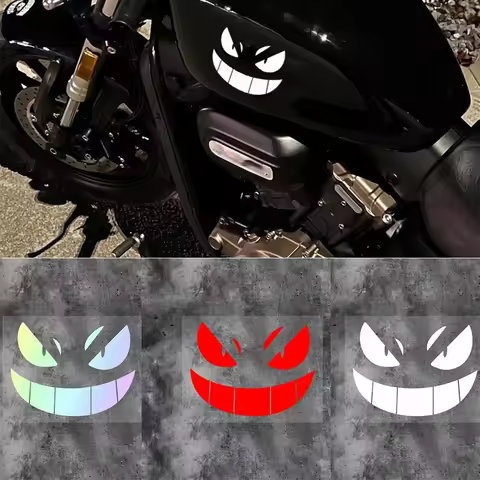 Halloween Devil Smiley Car Stickers Motorcycle Body Modification Stickers Gas Tank Helmet Decorative