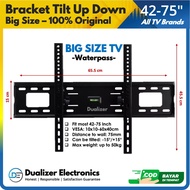 Bracket TV Smart/Android 75 70 65 60 55 50 49 inch Tilt Up-Down Waterpass Import Premium