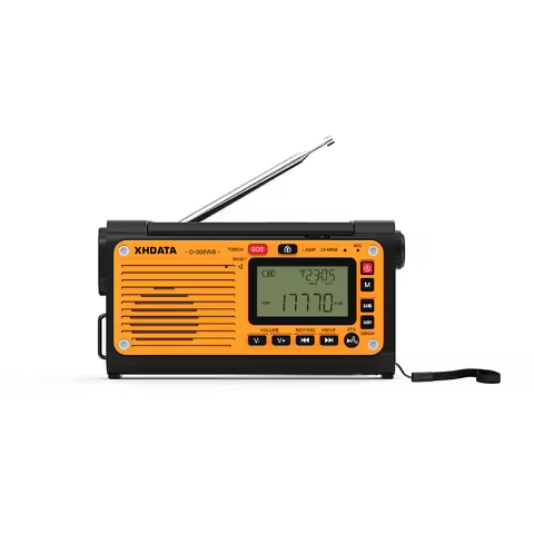 XHDATA D-608WB Emergency Crank Weather Radio FM/AM/SW/NOAA Alert Portable Radio with Phone Charger, 