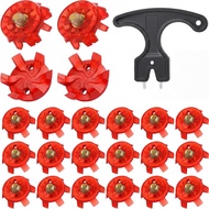 31 Pcs Golf Spikes Set Includes 30 Pcs Golf Cleats Replacement Black Cleats Spanner Metal Thread Scr