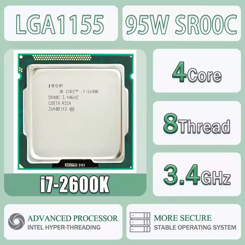 Intel Core I7-2600K 3.4GHz 4 Cores 4 Threads 8M 95W I7 2600K Computer CPU Processor Server Package L