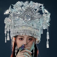 Minority Ethnic Headwear Headwear Miao Ethnic Hat Miao Ethnic Headwear Noble State Miao Ethnic Silve