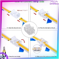 Led Strip Connector Connection 12v 2835 COB Clamp 8mm-10mm Led Strip Connector