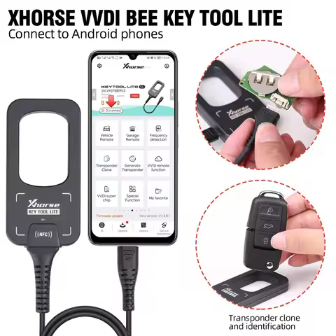 Xhorse VVDI BEE Key Tool Lite Frequency Detection Transponder Clone XKB501EN Wire Key Android Super 