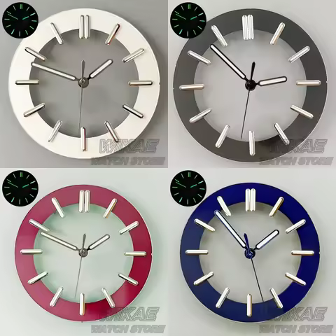 Green Luminous 29mm/31.5mm Transparent NH70NH72 Watch Dial Hand Set Fit NH34NH35 DG2813 Miyota8215 E