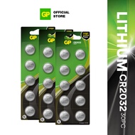 GP Lithium Coin Cells Battery CR2032 [Card of 10s] (5004LC AWI L14 EA2032C BR2332 LF1/2V LM2032 RFA-
