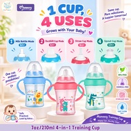Momeasy 7oz/210ml 4-in-1 Baby to Kids Training Cup Baby Milk Bottle Duckbill Cup Sippy Cup Water Cup