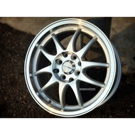 New Car Sport Rim WORK EMOTION CP2 Wheels 15x6.5J 8x100/114.3 ET40 Silver Machine Face - READY STOCK