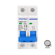 TAXNELE 2P AC DC MCB 1000V Solar Mini Circuit Breaker 16A 25A 32A  63A for Photovoltaic PV System
