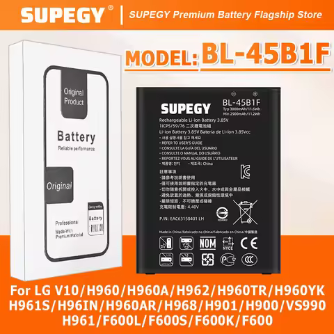 100% New Battery BL-45B1F For LG V10/F600/Stylo 2/LS775/LS775/VS835/K540/L82VL/Stylus 2 Plus Battery