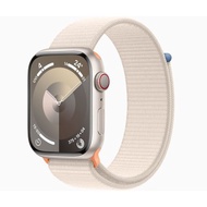 Apple Watch Series 9 智能手錶 GPS+流動網絡 41mm星光色鋁金屬錶殼星光色運動手環 預計7日內發貨 -